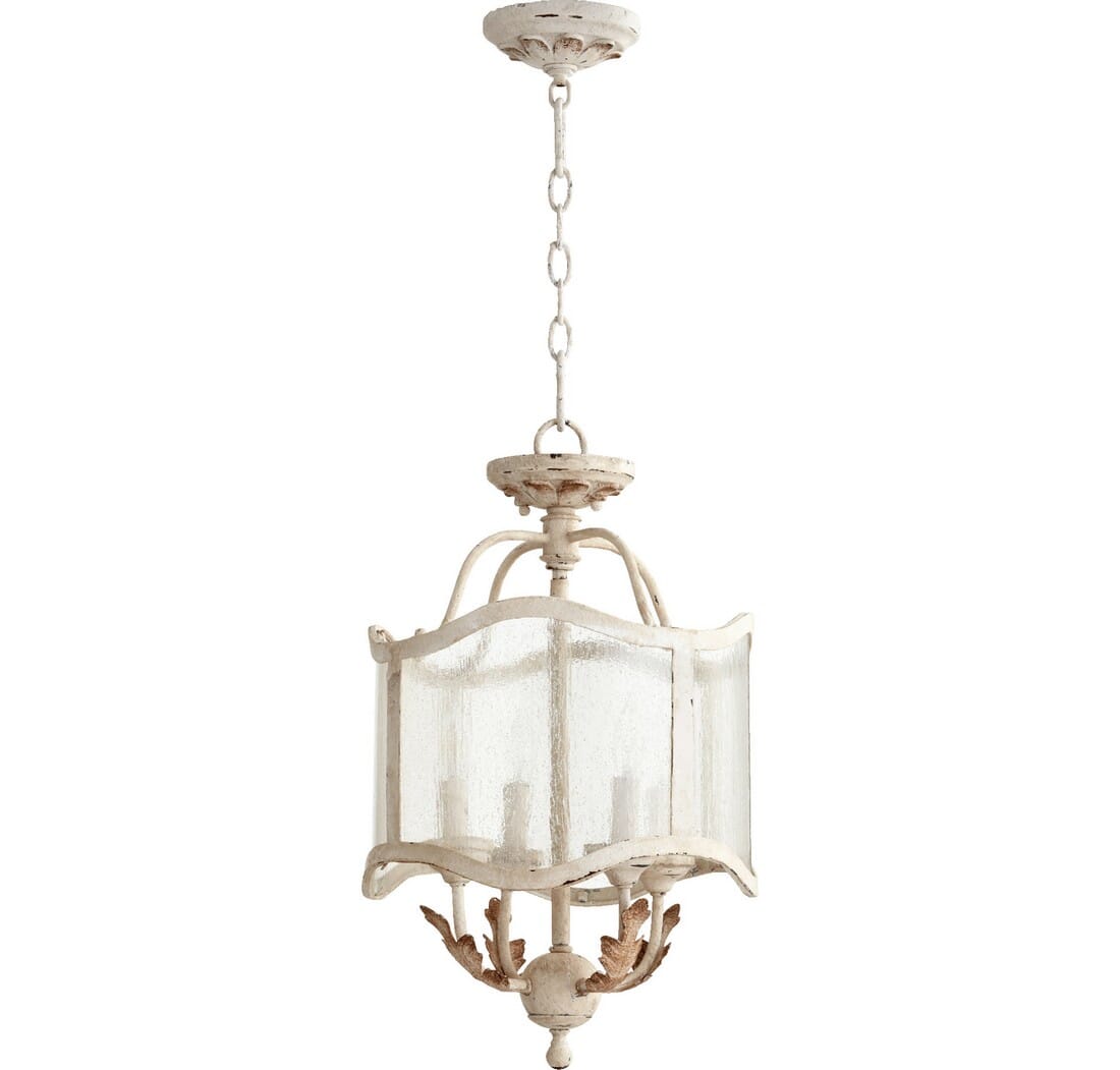 Quorum Salento 4-Light 13" Pendant Light in Persian White