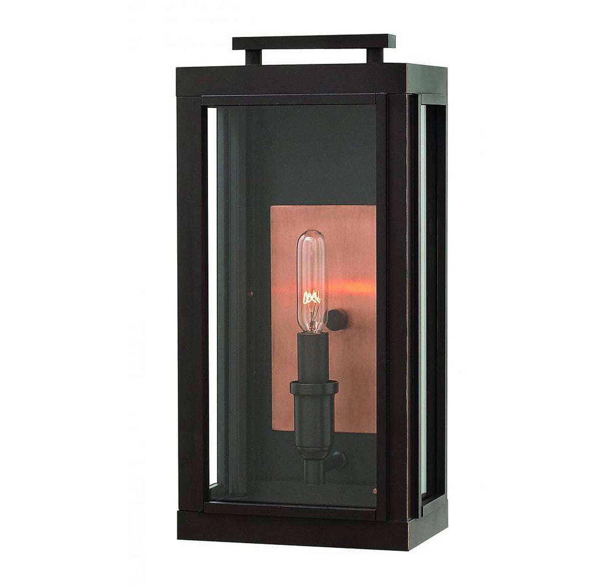 Hinkley Sutcliffe 1-Light Outdoor Small Wall Mount in Oil Rubbed Bronze