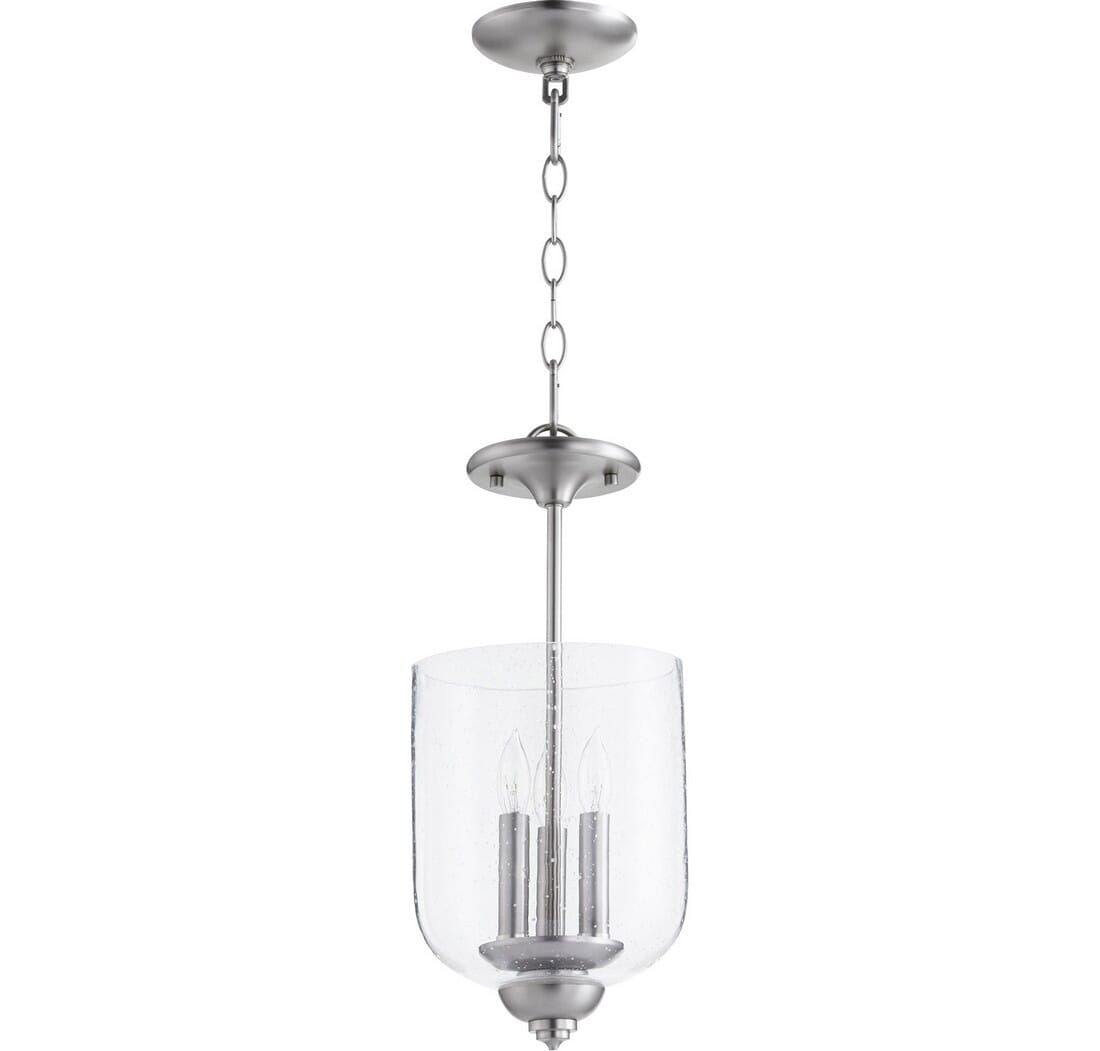 Quorum Richmond 3-Light Pendant Light in Satin Nickel with