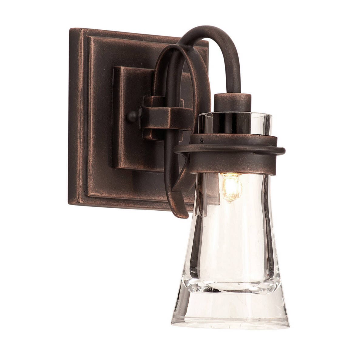 Kalco Dover 6" Bathroom Vanity Light in Antique Copper