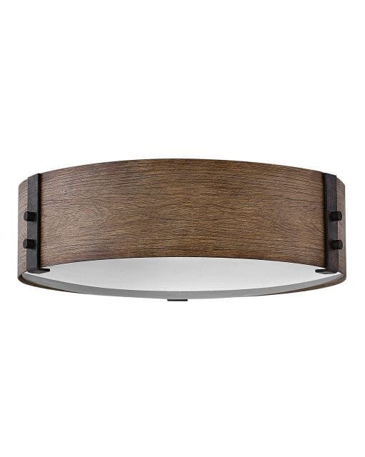 Hinkley Sawyer 3-Light 15" Outdoor Ceiling Light in Sequoia