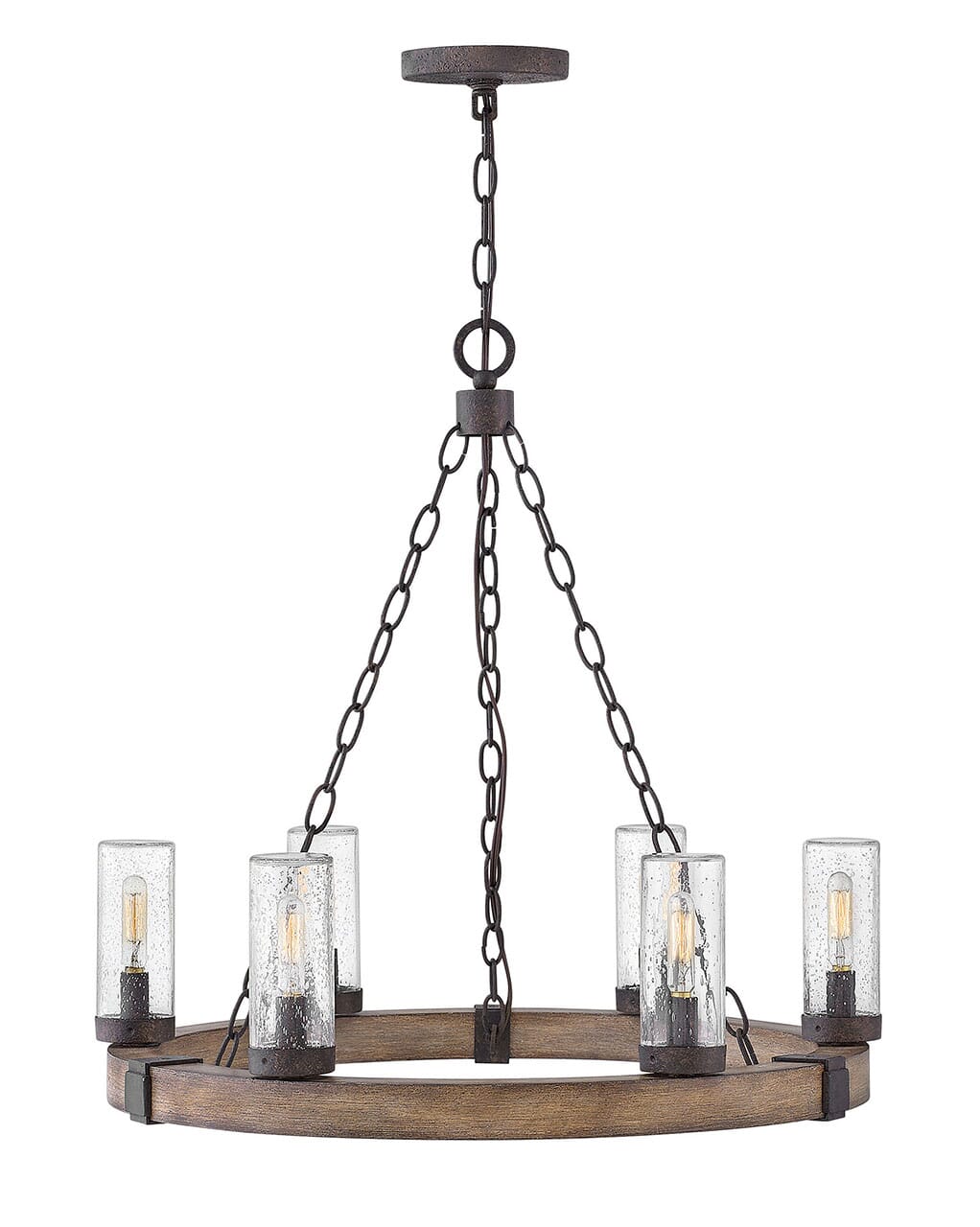 Hinkley Sawyer 6-Light Outdoor Hanging Light in Sequoia