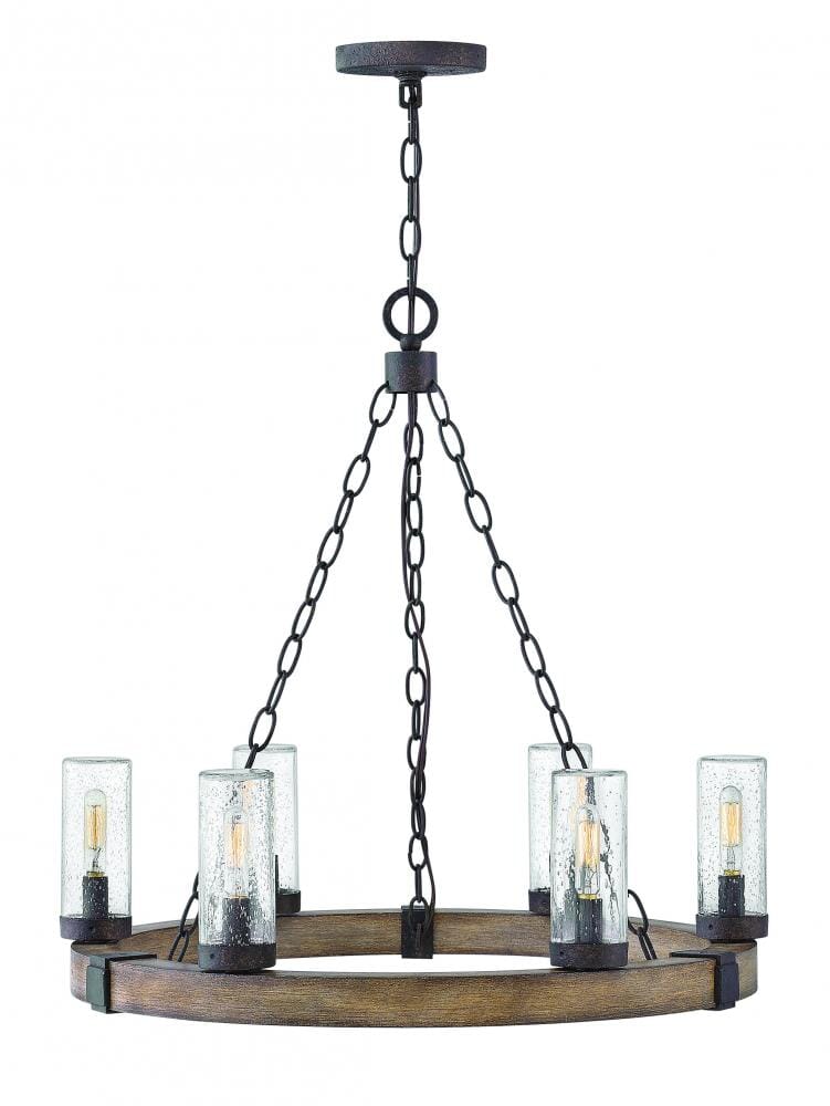 Hinkley Sawyer 6-Light Outdoor Chandelier in Sequoia