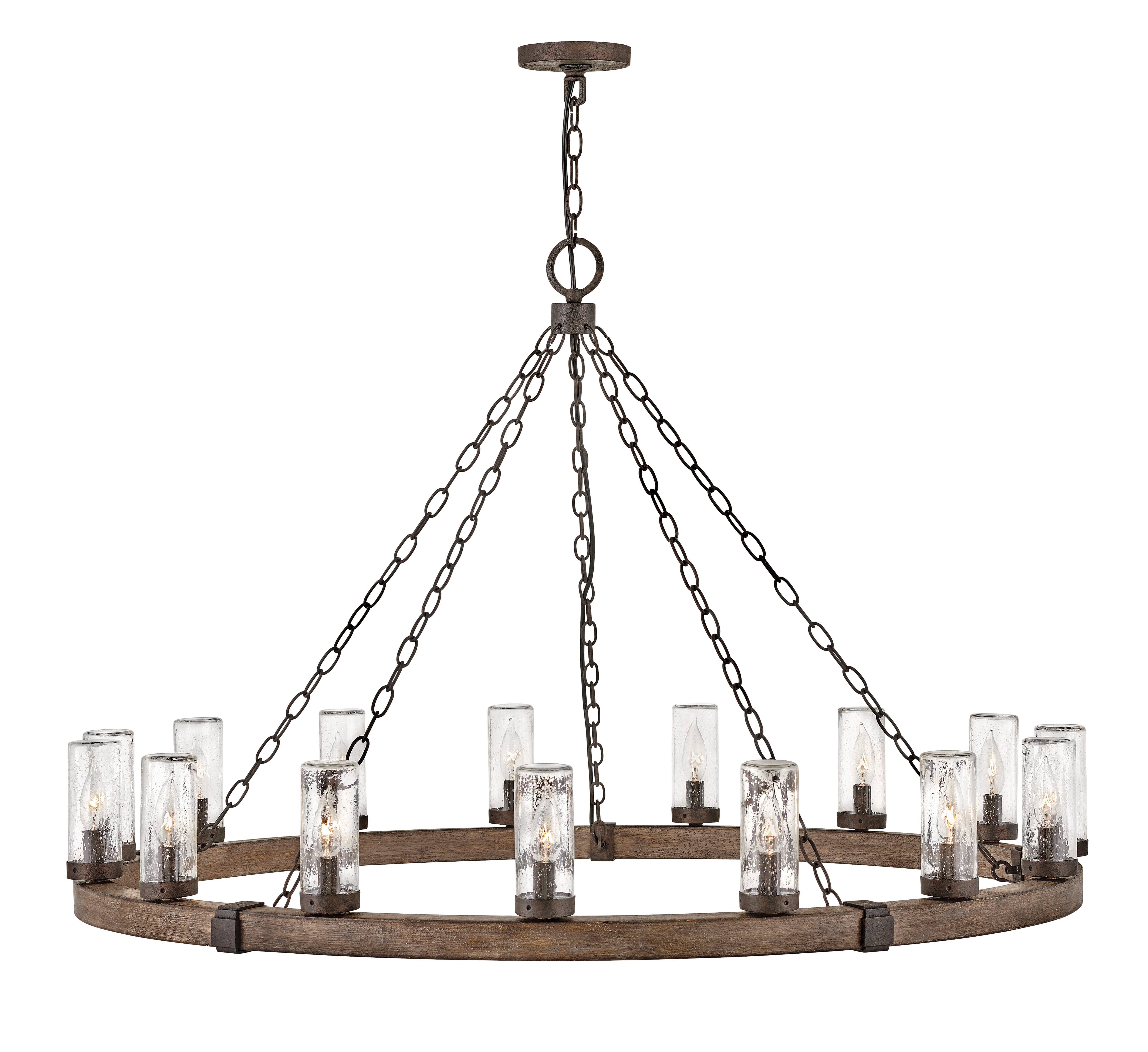 Hinkley Sawyer 15-Light Outdoor Hanging Light in Sequoia