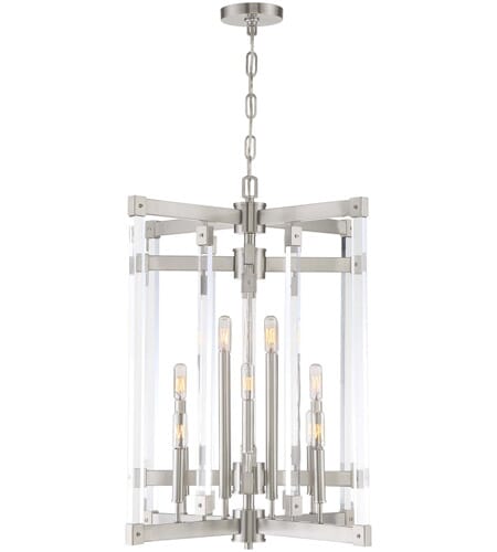 Varaluz Halcyon 12-Light Transitional Chandelier in Satin Nickel