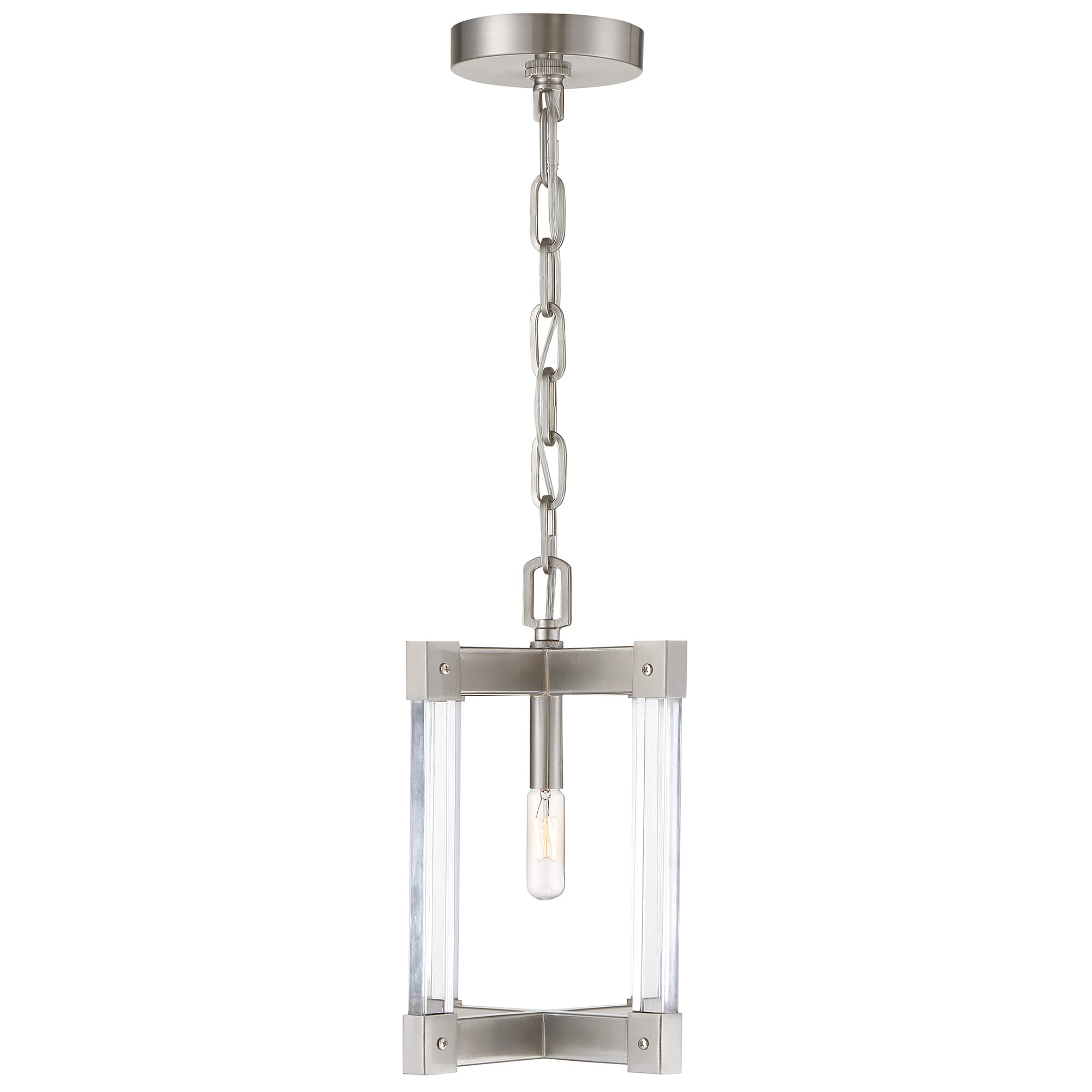 Varaluz Halcyon Mini Pendant in Satin Nickel