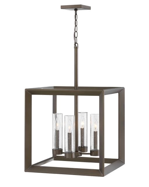 Hinkley Rhodes 4-Light Outdoor Hanging Light in Warm Bronze