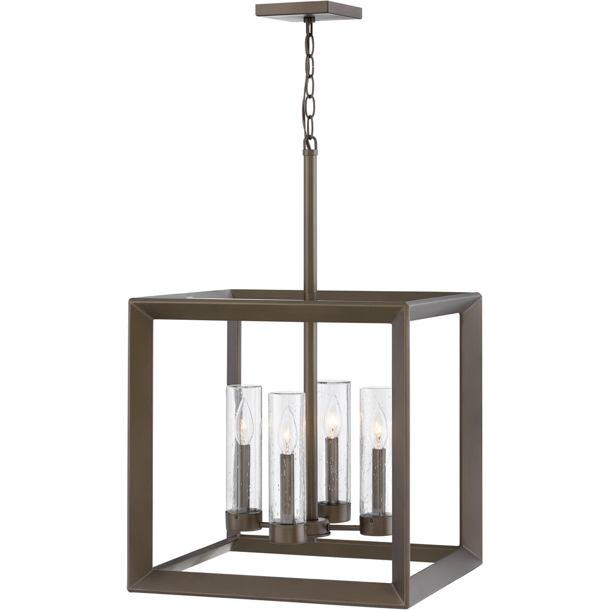 Hinkley Rhodes 4-Light Outdoor Single Tier Outdoor Hanging Light in Warm Bronze