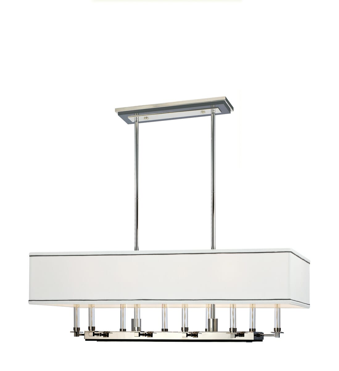 Hudson Valley Collins 10-Light 20" Kitchen Island Light in Polished Nickel