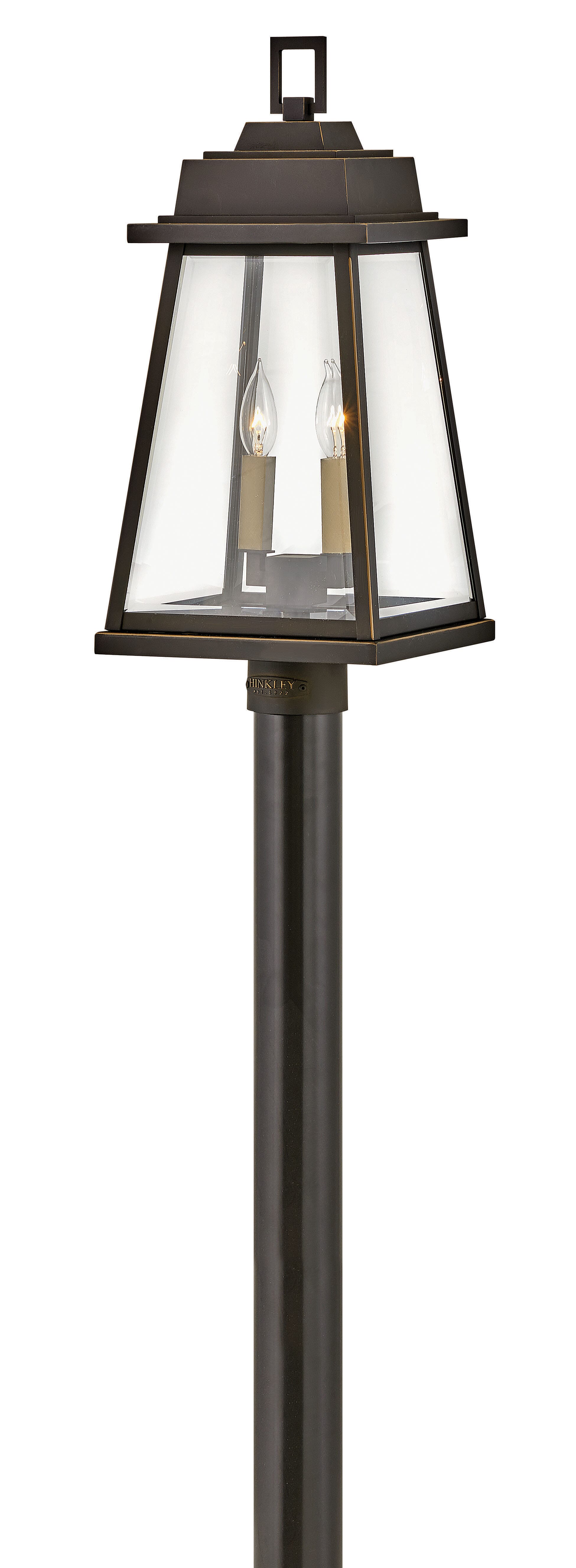 Hinkley Bainbridge 2-Light 22" Outdoor Post Light in Oil Rubbed Bronze