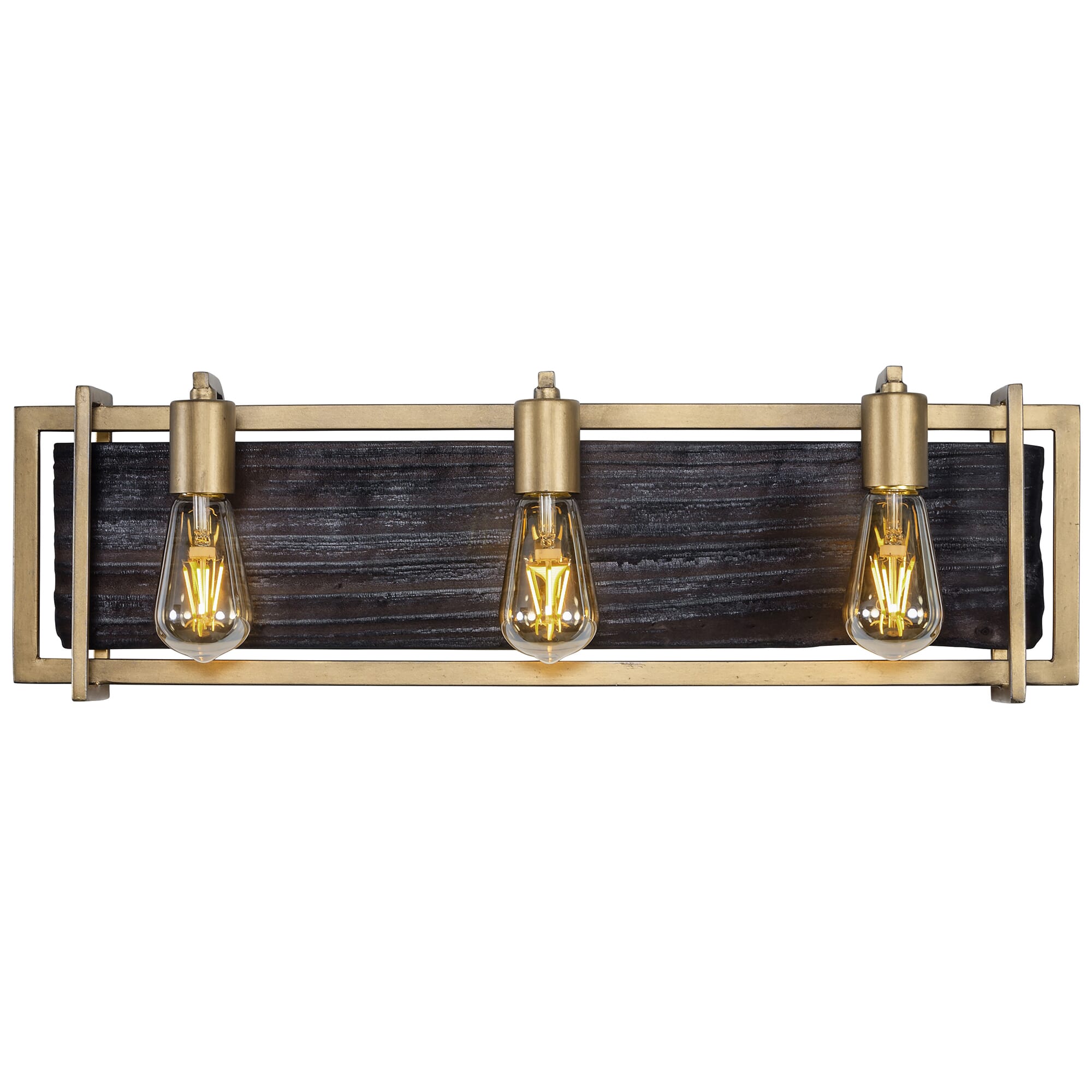 Varaluz Madeira 3-Light 8" Bathroom Vanity Light in Rustic Gold and Madeira