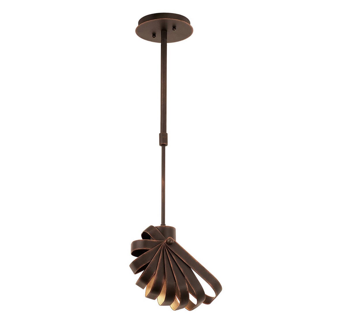 Kalco Brandt 1-Light Mini Pendant in Antique Copper