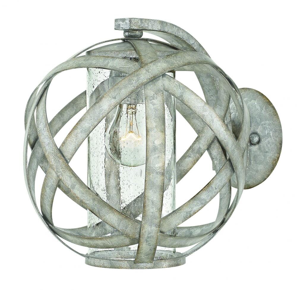 Hinkley Carson 1-Light Outdoor Small Wall Mount in Weathered Zinc