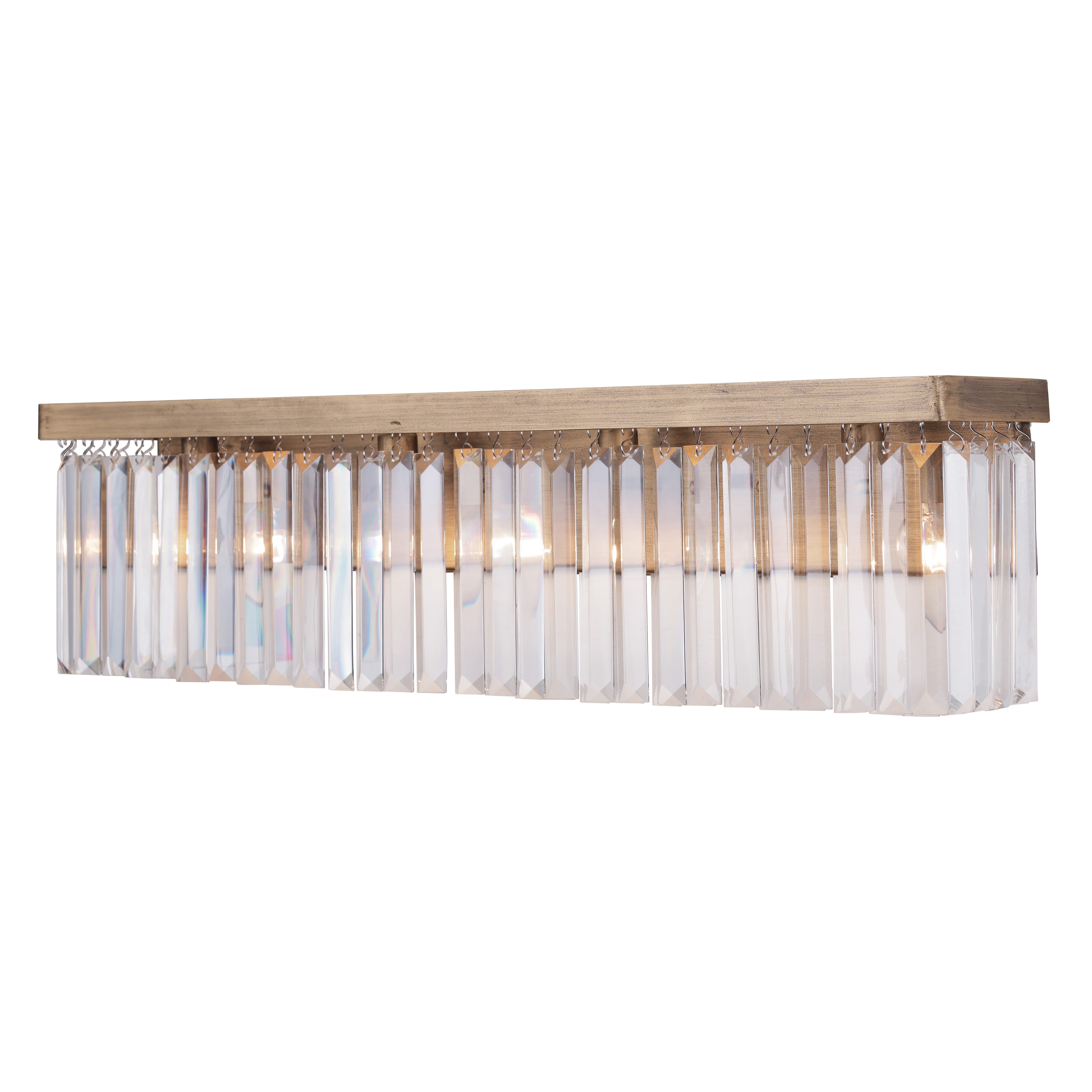 Varaluz Social Club 4-Light 7" Bathroom Vanity Light in Havana Gold