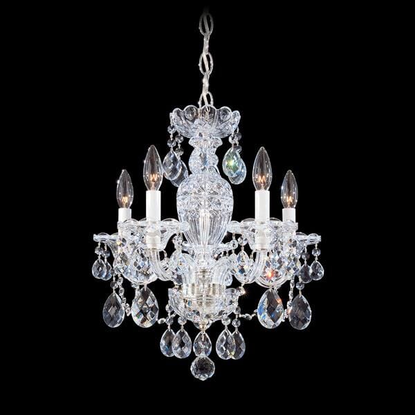 Schonbek Sterling 5-Light Chandelier in Silver with Clear Heritage Crystals