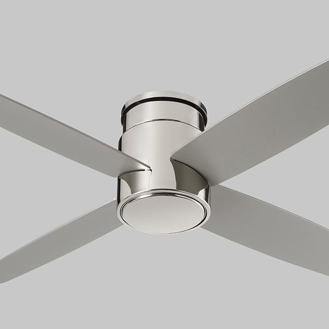 Oxygen Oslo Hugger 52" Indoor Flush Mount Ceiling Fan in Polished Nickel