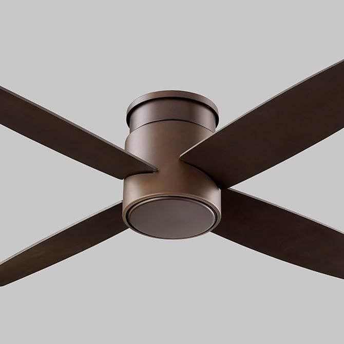 Oxygen Oslo Hugger 52" Flush Mount Indoor Ceiling Fan in Oiled Bronze