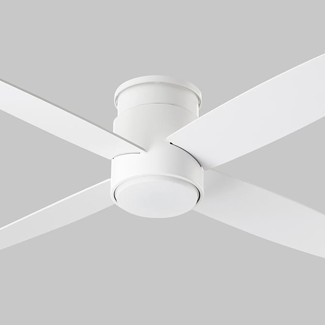 Oxygen Oslo Hugger 52" Indoor Flush Mount Ceiling Fan in White