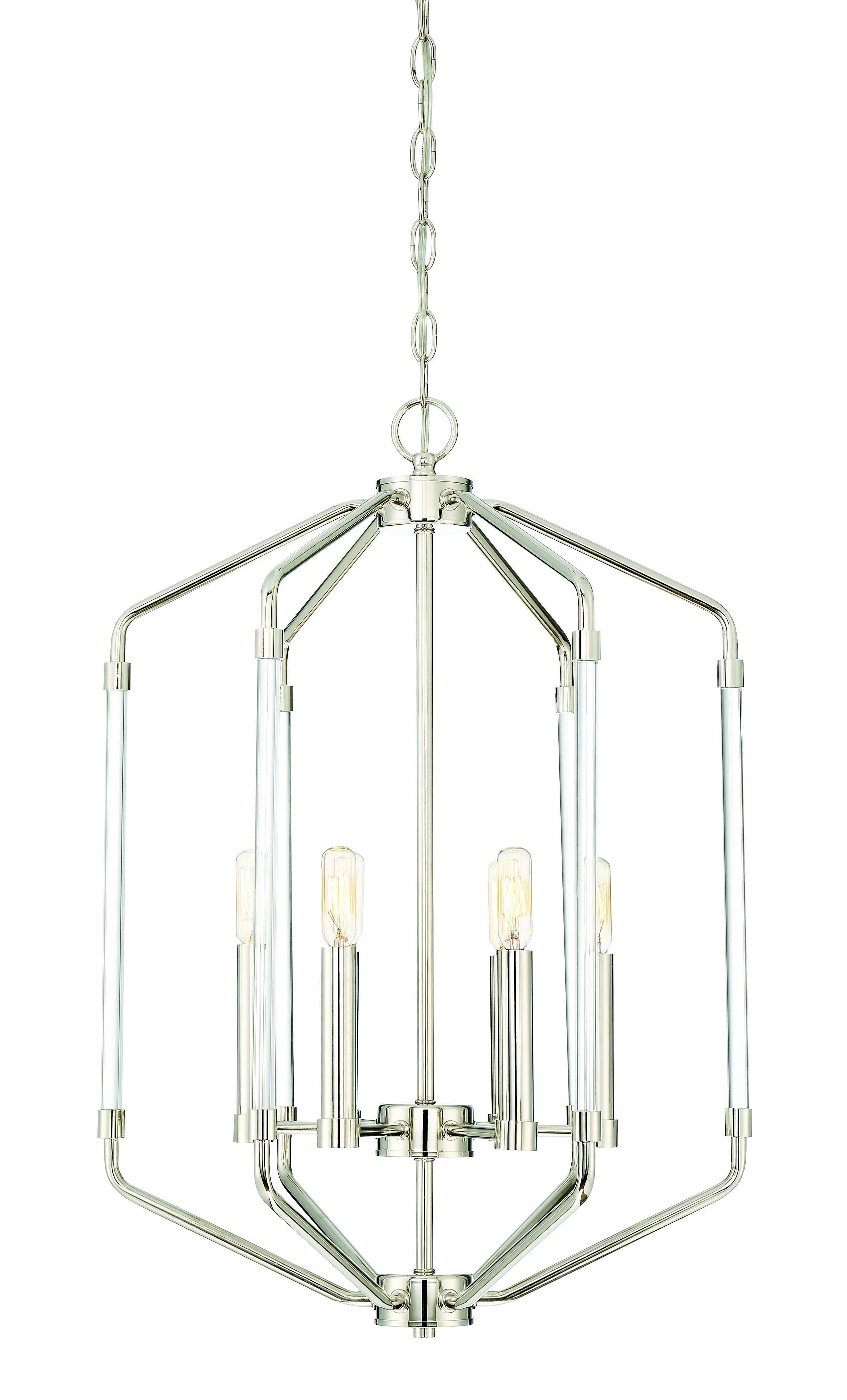 Savoy House Reed 16" 6-Light Foyer Pendant in Polished Nickel