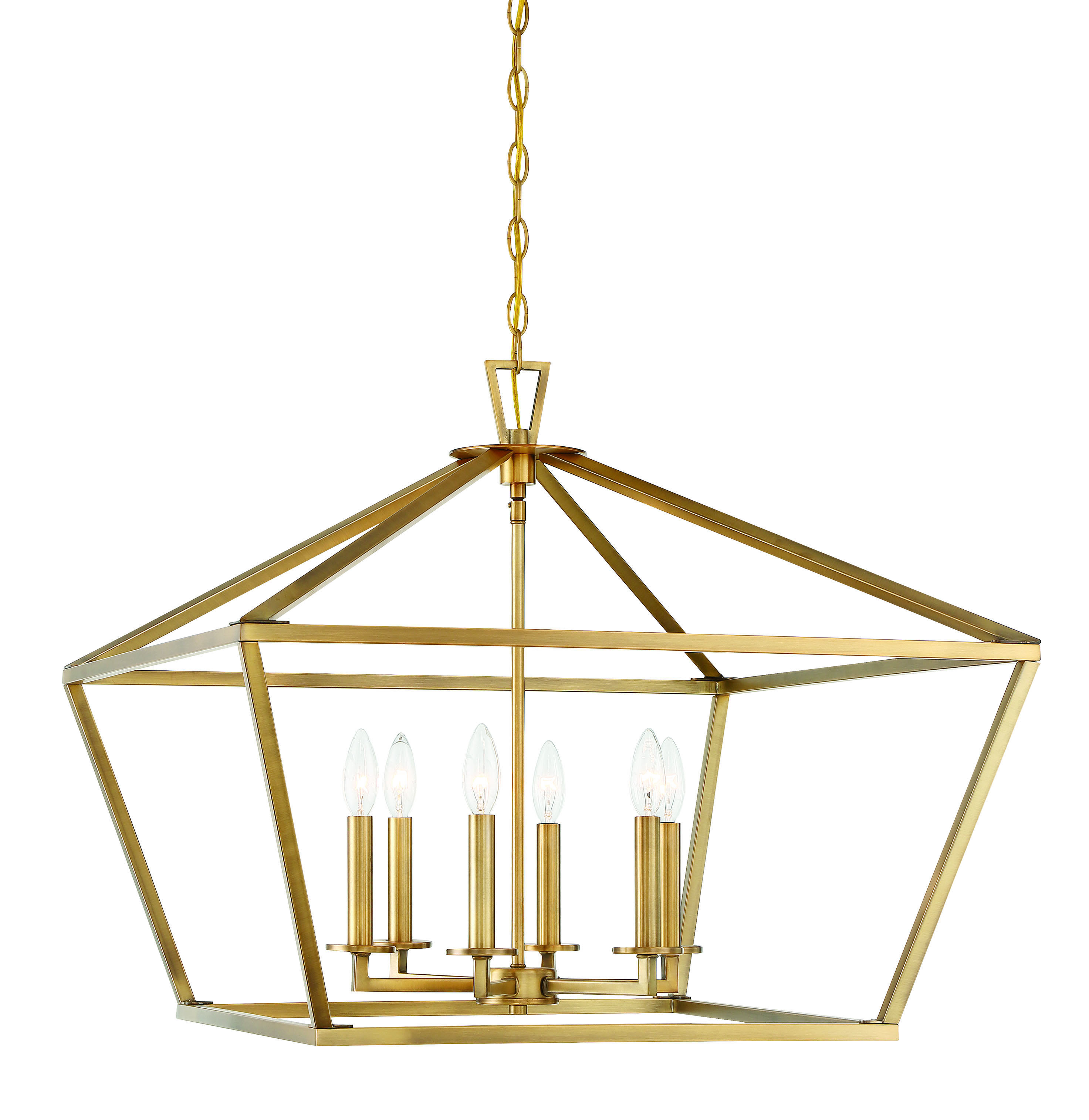 Savoy House Townsend 6-Light Foyer Light in Warm Brass