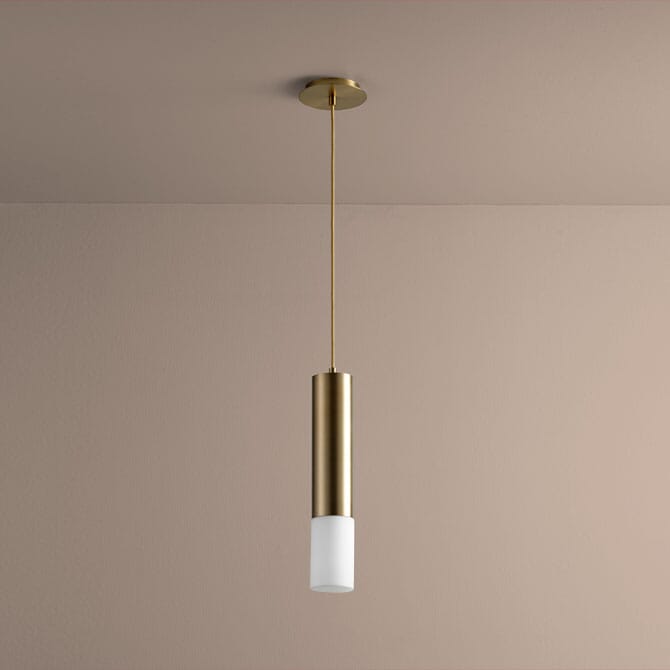 Oxygen Opus Pendant Light in Aged Brass