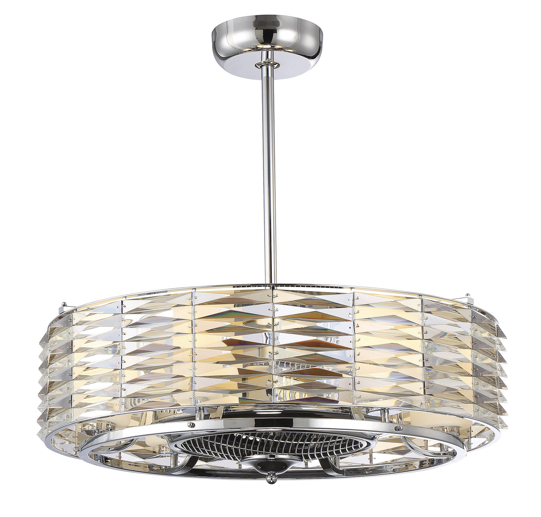 Savoy House Taurus 6-Light Air Ionizing Fandelier in Polished Chrome