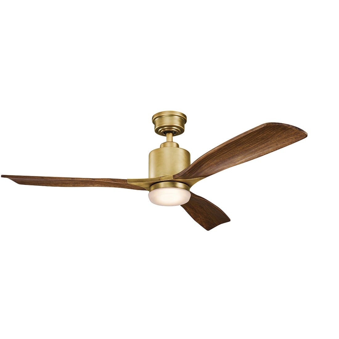 Kichler Ridley II 52" LED Ceiling Fan in Natural Brass