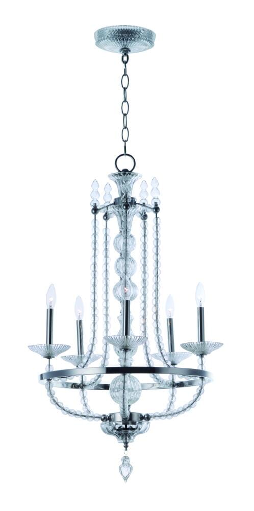 Maxim Lighting Paris 5-Light 5-Light Single-Tier Chandelier in Polished Nickel