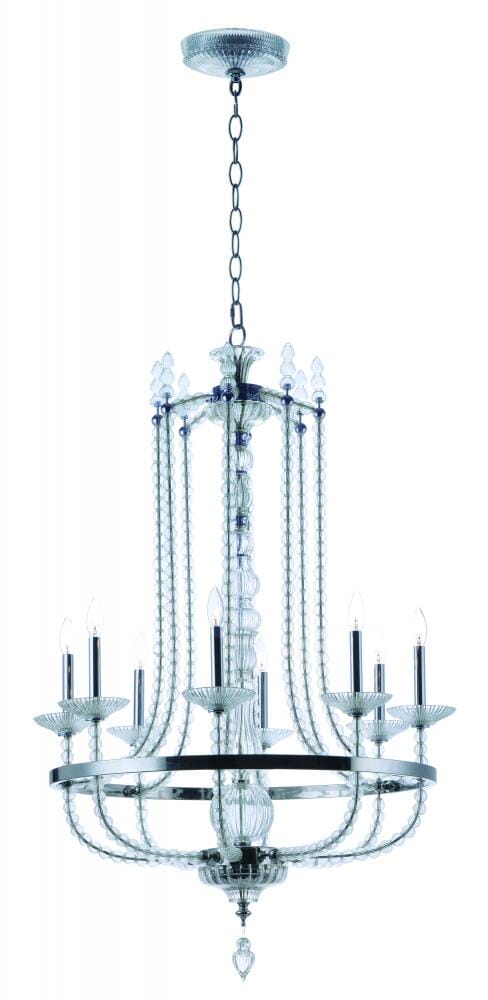 Maxim Lighting Paris 8-Light 8-Light Single-Tier Chandelier in Polished Nickel