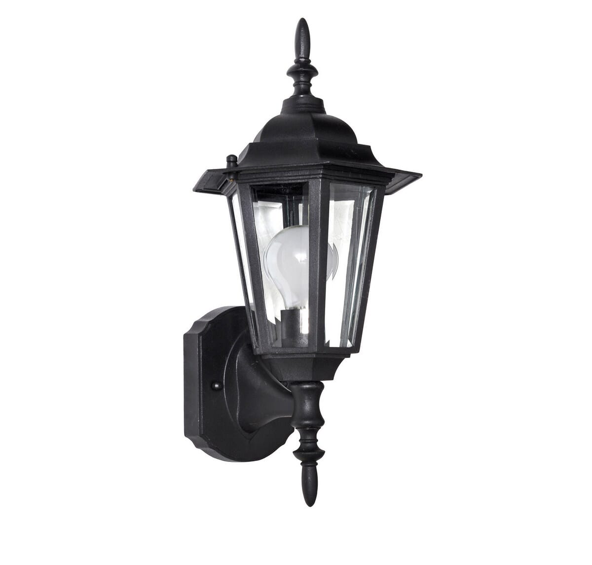 Maxim Lighting Builder Cast 14.75" Outdoor Clear Glass Wall Mount in Black