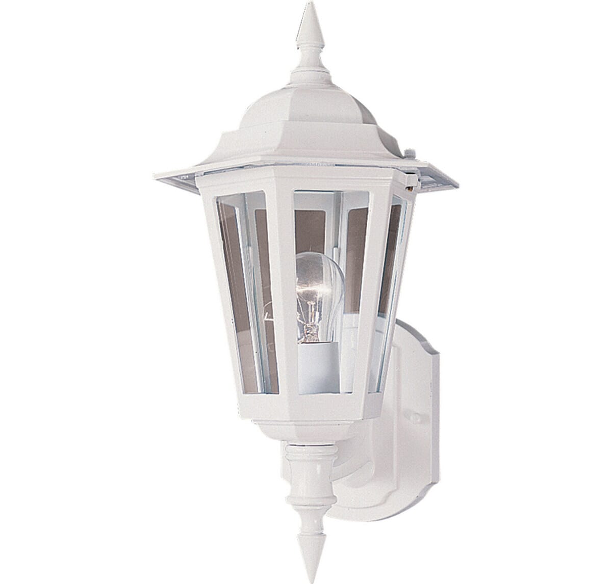 Maxim Builder Cast 14.75" Outdoor Clear Glass Wall Lantern in White