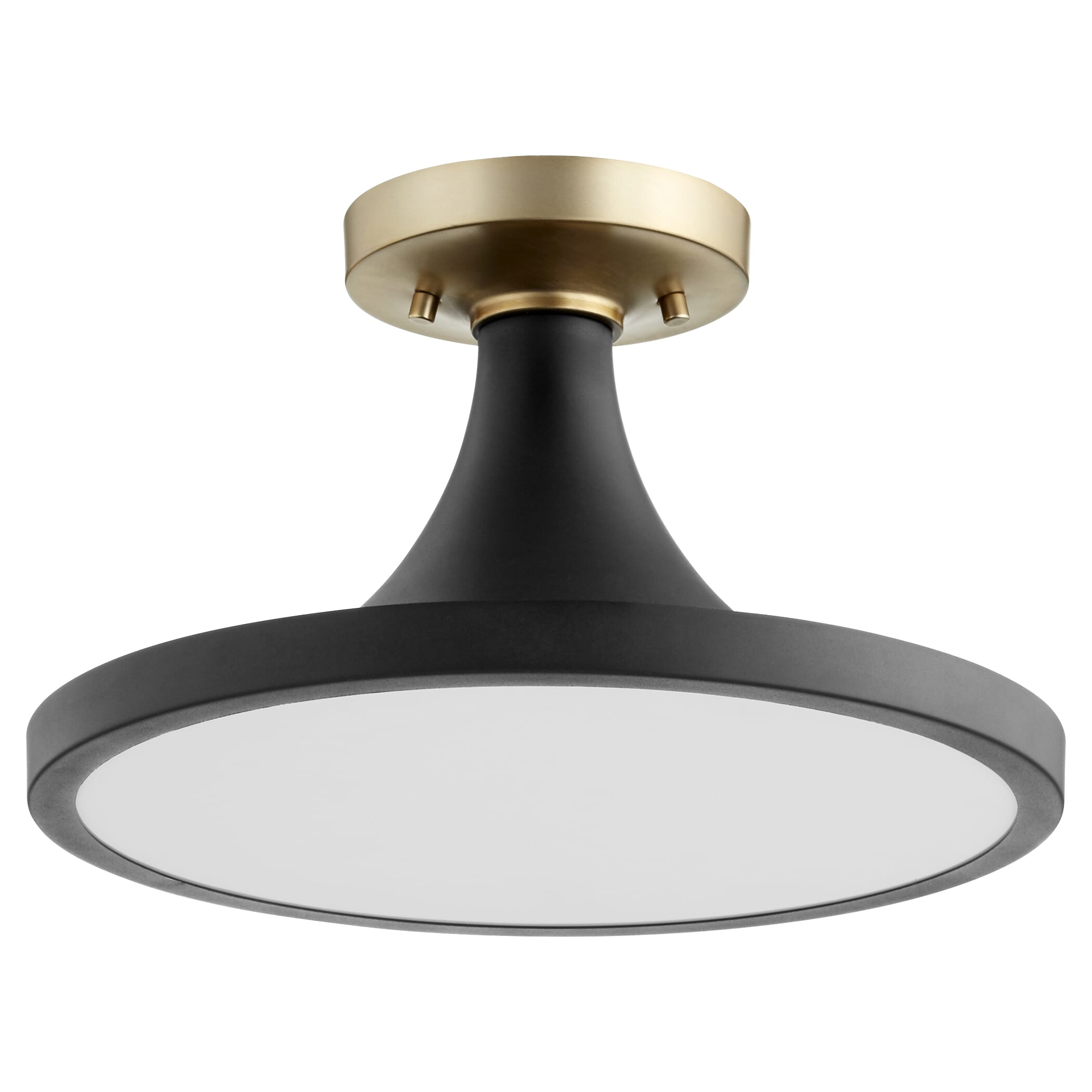 Quorum Bugle 15" Ceiling Light in Noir