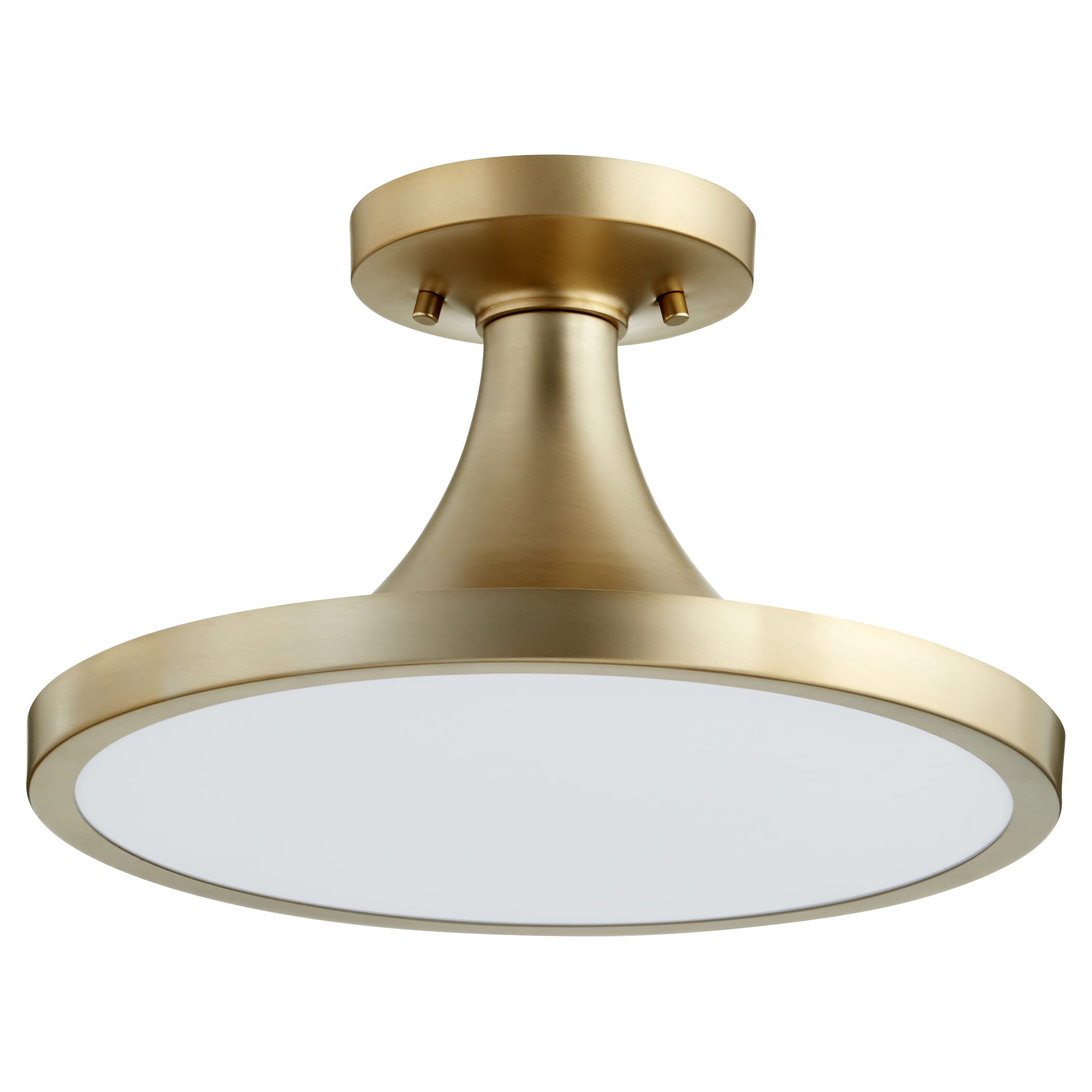 Quorum Bugle 15" Ceiling Light in Aged Brass