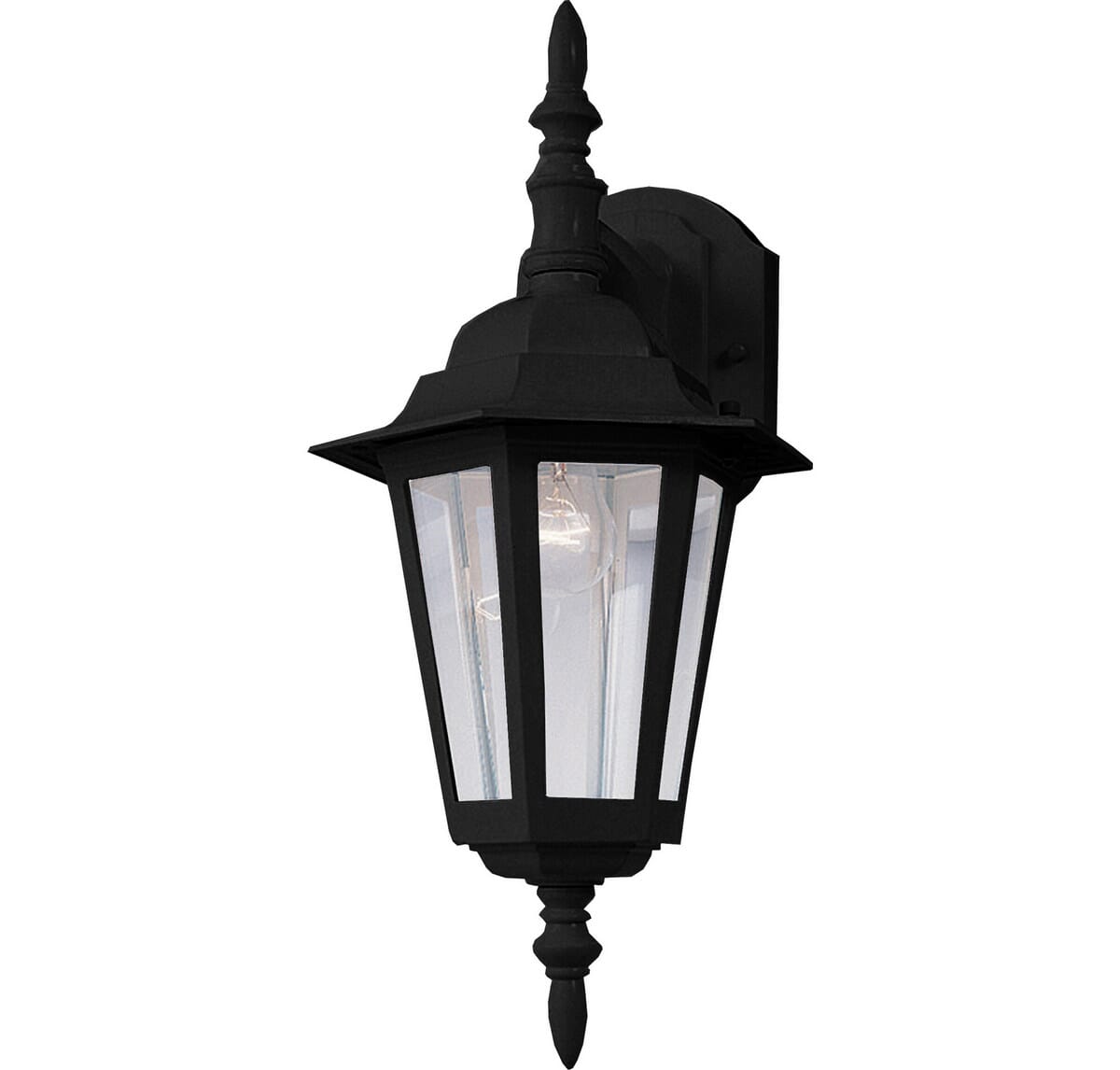 Maxim Lighting Builder Cast 14.75" Outdoor Clear Wall Mount in Black