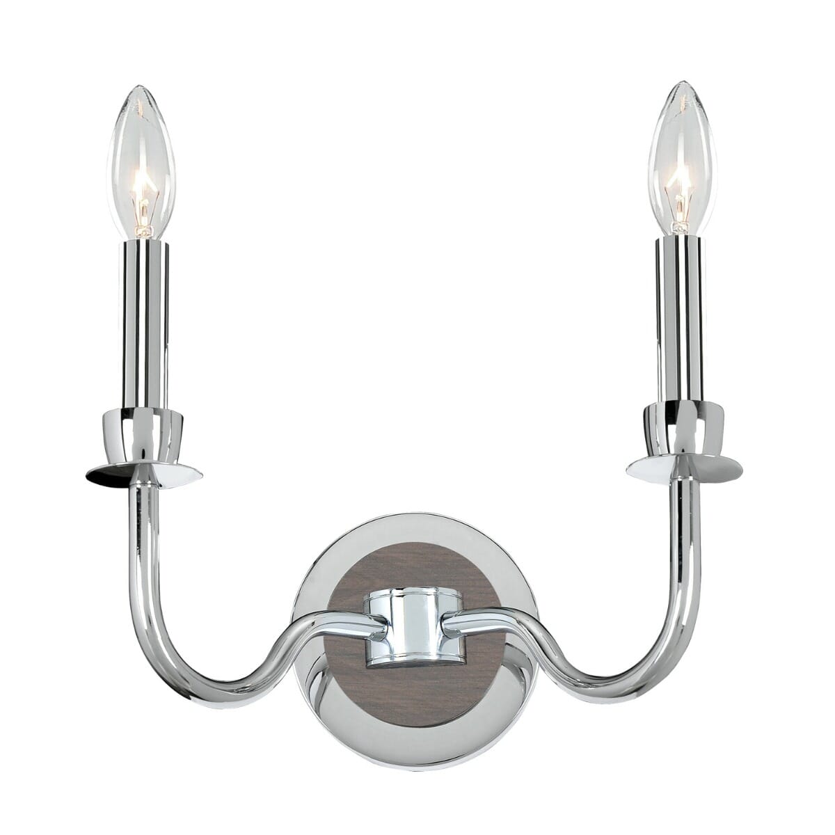 Kalco Sharlow 2-Light 12" Wall Sconce in Chrome