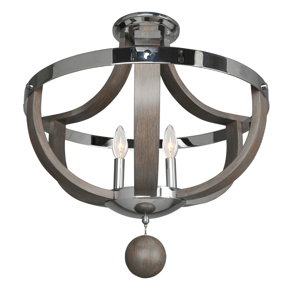 Kalco Sharlow 3-Light Ceiling Light in Chrome