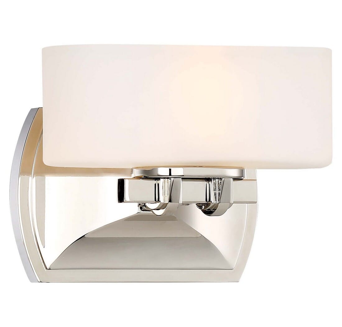 Minka Lavery Drury 8" Bathroom Vanity Light in Polished Nickel