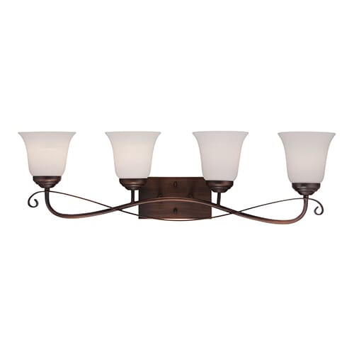 Millennium Lighting Kingsport 4-Light Bathroom Vanity Light in Rubbed Bronze