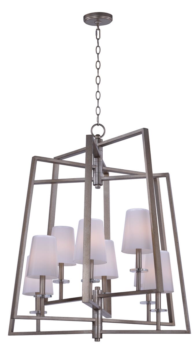 Maxim Lighting Swing 30" 8-Light Chandelier in Platinum Dusk