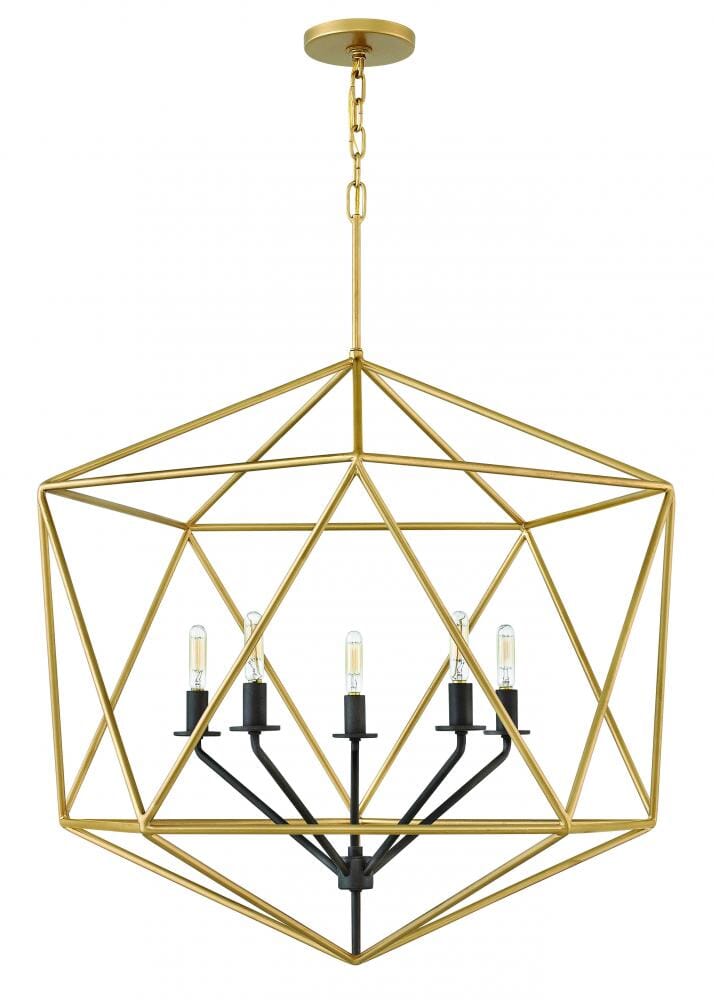 Hinkley Astrid 5-Light Single Tier Pendant in Deluxe Gold