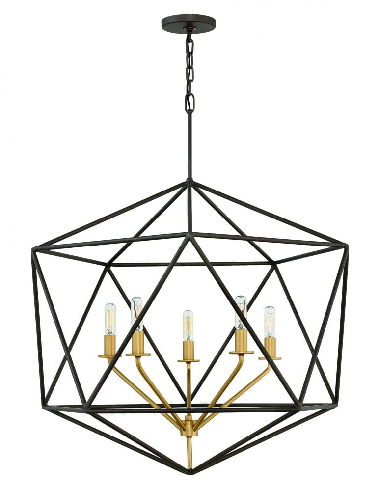 Hinkley Astrid 5-Light Single Tier Pendant in Metallic Matte Bronze