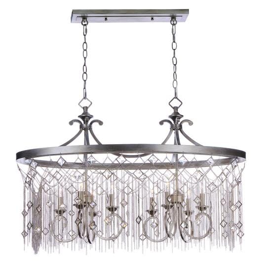 Maxim Lighting Alessandra 8-Light 8-Light Chandelier in Silver Mist