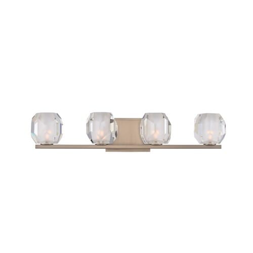 Kalco Regent 4-Light 25" Bathroom Vanity Light in Satin Nickel