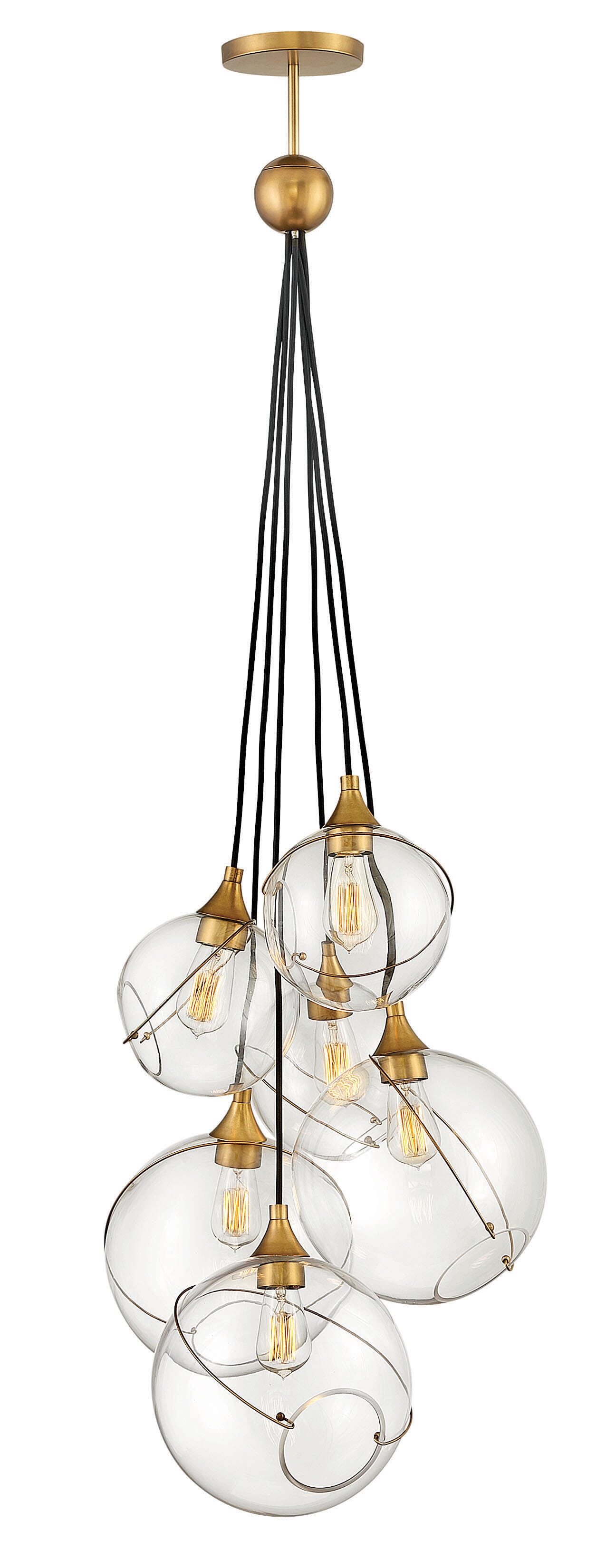 Hinkley Skye by Lisa McDennon 6-Light Chandelier in Heritage Brass