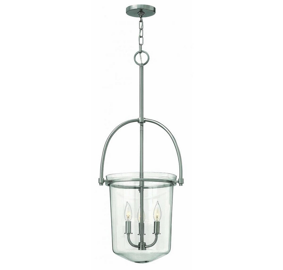 Hinkley Clancy 3-Light Single Tier Foyer Light in Brushed Nickel