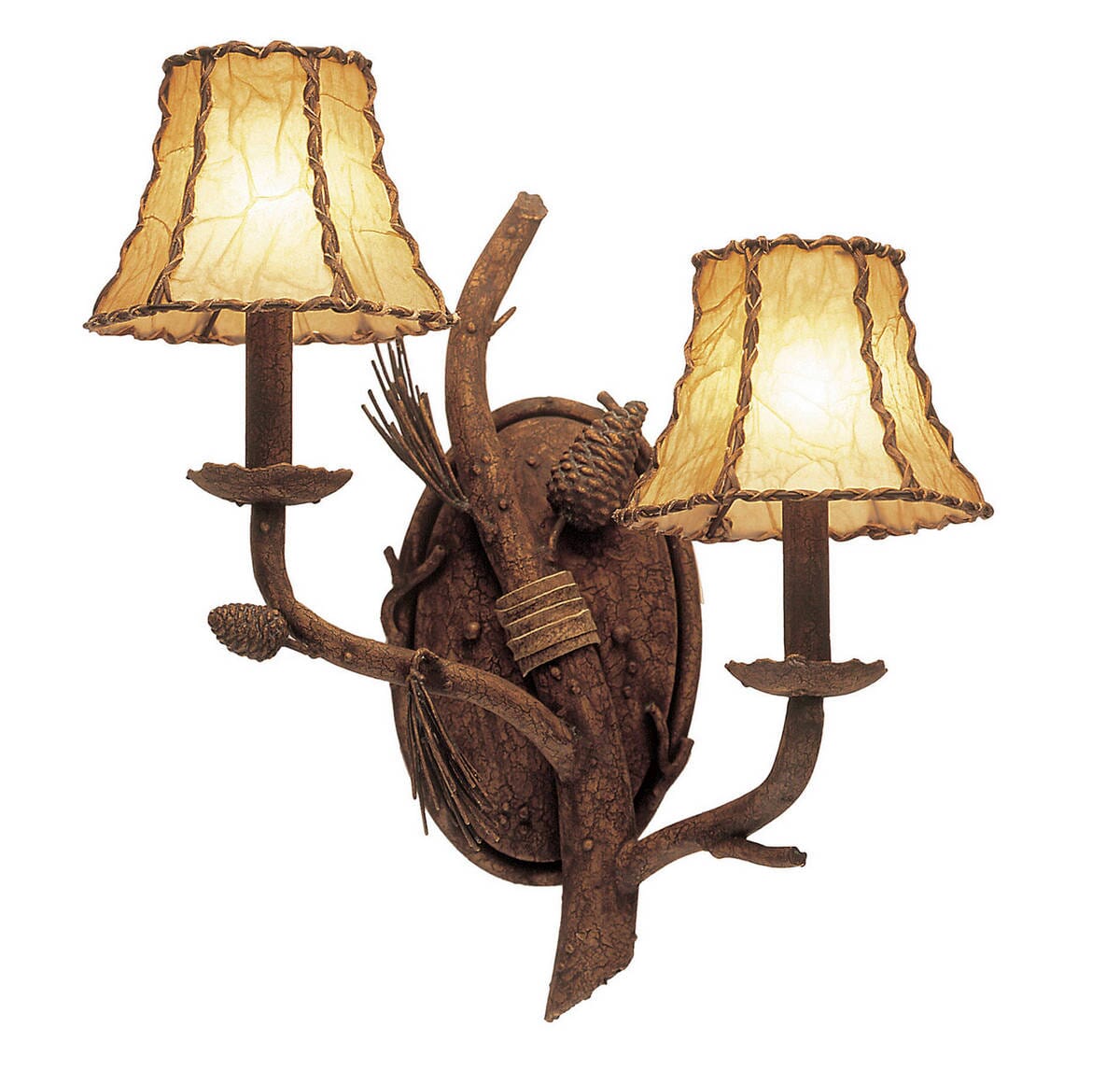 Kalco Ponderosa 2-Light Left Wall Sconce in Ponderosa