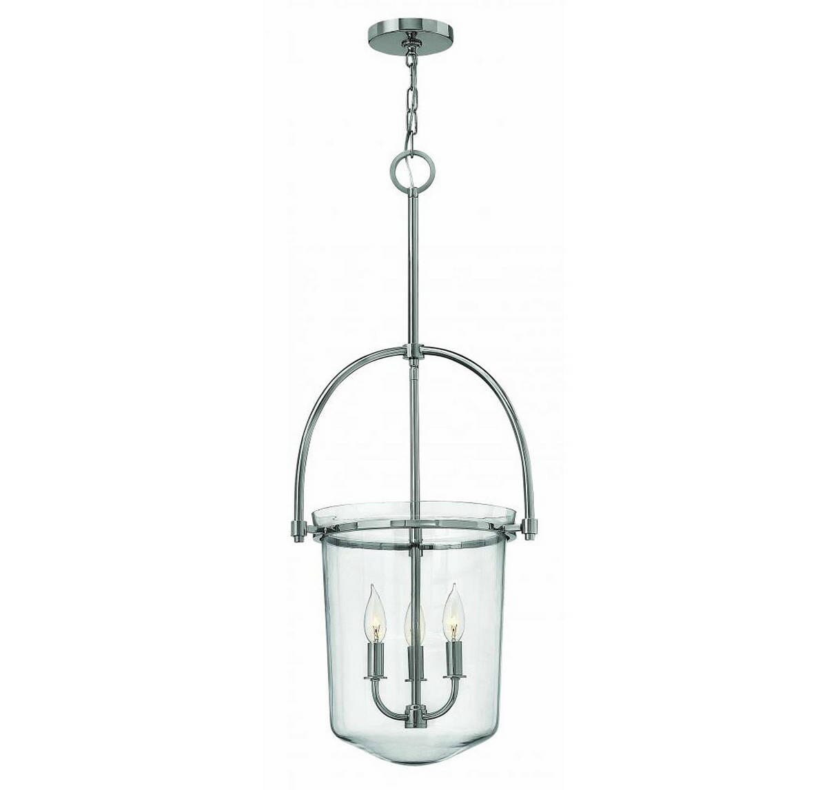 Hinkley Clancy 3-Light Single Tier Foyer Light in Polished Nickel