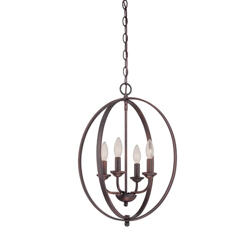 Millennium Lighting 3000 Series 4-Light Pendant in Rubbed Bronze