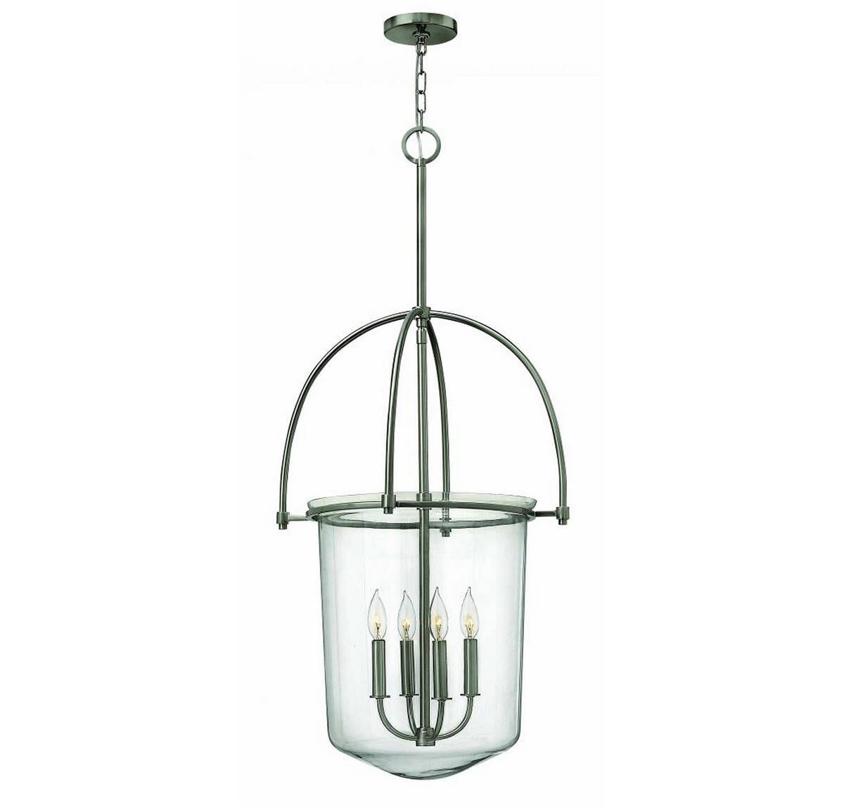 Hinkley Clancy 4-Light Single Tier Foyer Light in Brushed Nickel