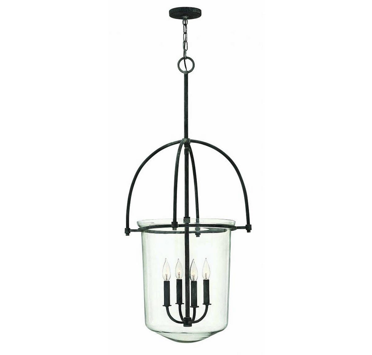 Hinkley Clancy 4-Light Single Tier Foyer Light in Aged Zinc